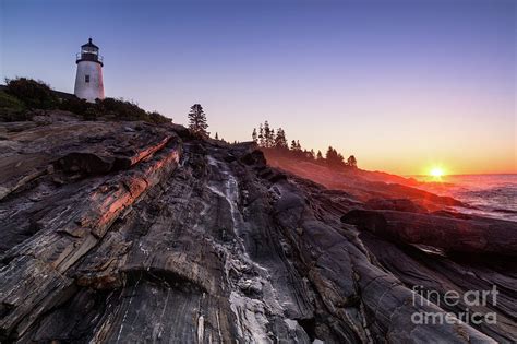 Pemaquid Sunrise Pemaquid Point Lighthouse Maine Photograph by Dawna ...