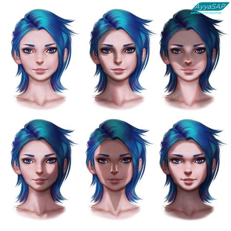 ArtStation - Studies YouTube (skin tone from BW, shadow variations ...