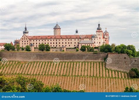 Wuerzburg Fortress stock image. Image of vineyard, wuerzburg - 47389143