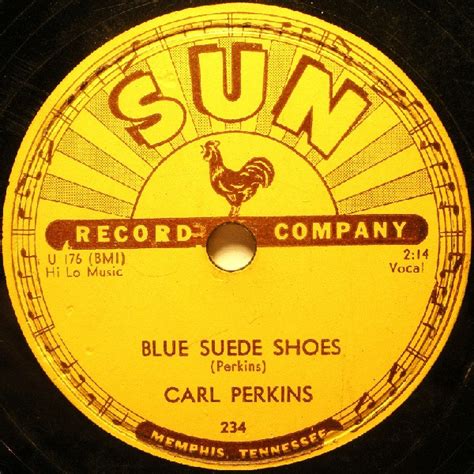 Carl Perkins - Blue Suede Shoes / Honey, Don't! (1956, Shellac) | Discogs