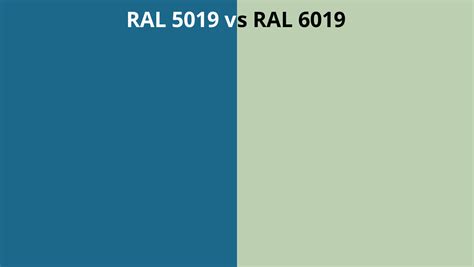 RAL 5019 vs 6019 | RAL colour chart UK