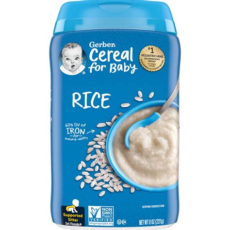 Gerber 1st Foods Single-Grain Rice Baby Cereal, 8 Oz - Walmart.com