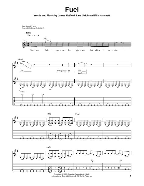 Fuel by Metallica - Guitar Tab Play-Along - Guitar Instructor