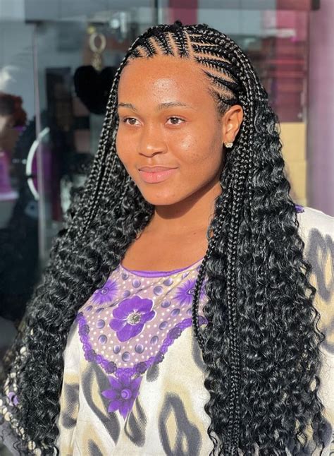 20 Attractive Cornrow Braids Hairstyles with Human Hair Extensions and ...