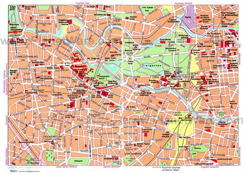 Berlin Attractions Map PDF - FREE Printable Tourist Map Berlin , Waking ...