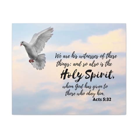 Scripture Walls Holy Spirit Acts 5:32 Bible Verse Canvas Christian Wall ...