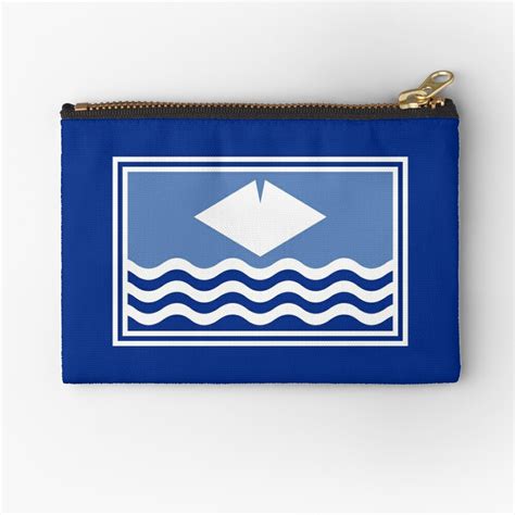 "Isle of Wight Flag Stickers, Gifts and other Products" Zipper Pouch ...