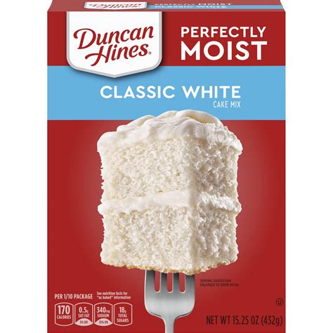 Duncan Hines Classic White Cake Mix, 15.25 Oz - Walmart.com