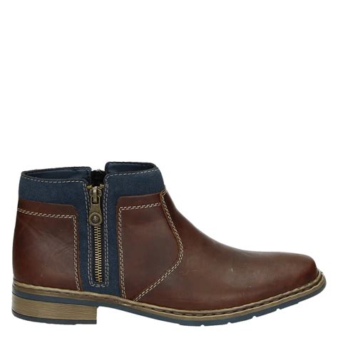 Rieker heren rits- & gesloten boots cognac