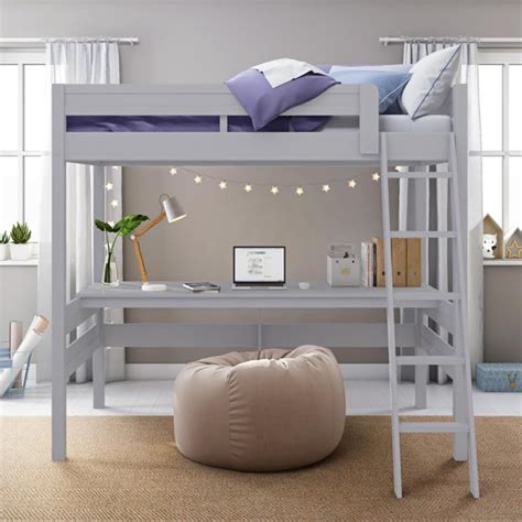 Isabelle & Max™ Everiz Twin Solid Wood Loft Bed with Built-in-Desk by ...