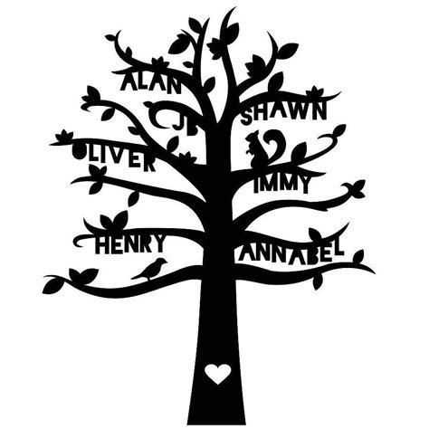 Printable Family Tree Silhouette