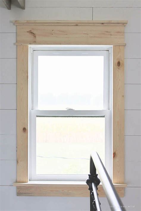 Modern farmhouse-4 / marco de madera para las ventanas Diy Window Trim ...