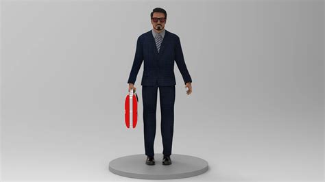 Tony Stark in Suit - 3D Model by siva3dworks