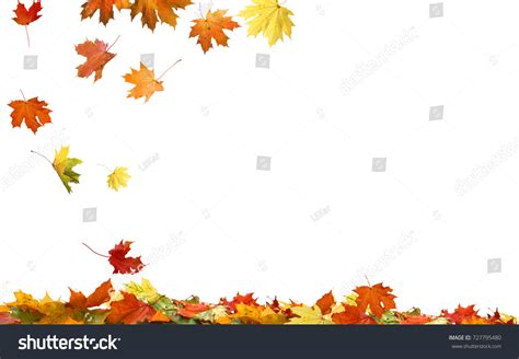 PowerPoint Template: fall leaves border autumn falling (ojooumlph)