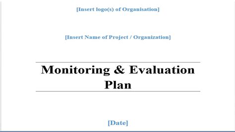 DOWNLOAD the Monitoring and Evaluation Plan Template | Free M&E PLan ...