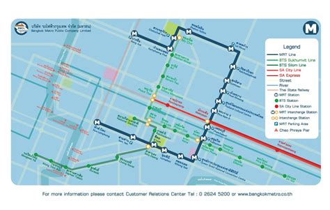 Bangkok city line map - Bangkok airport rail link city line map (Thailand)