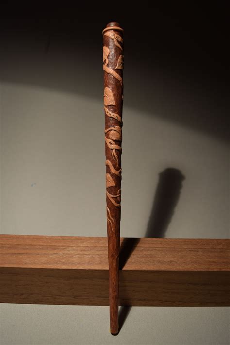 65 - 2016 Hermione's Wand (replica), turned & carved boxwood, 11 3/4" x ...