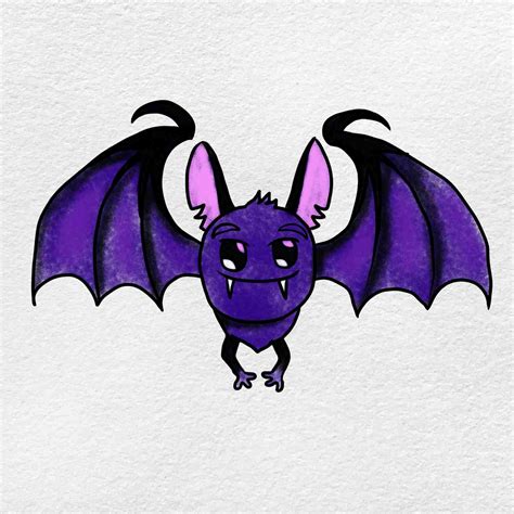 Cute Bat Halloween Drawings