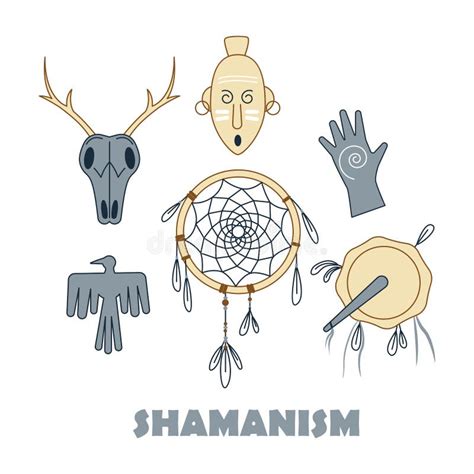 Shamanism and animism. stock vector. Illustration of icon - 254985824