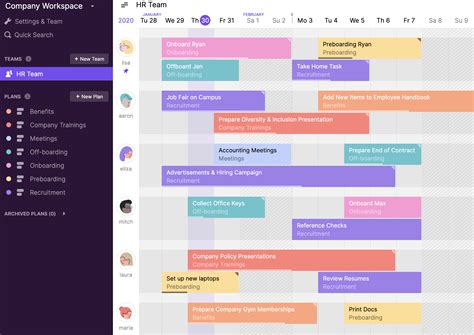 Simple, Drag and Drop Team Project Calendar