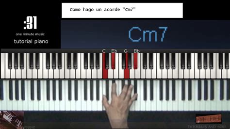 como hago un acorde Cm7 tutorial piano - YouTube