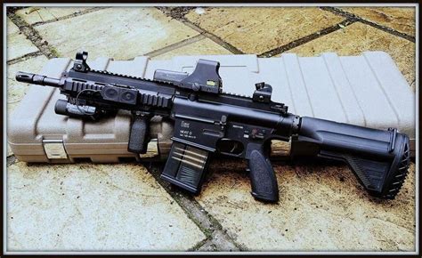 HK 417 SBR #airsoftaeg | Guns tactical, Military guns, Guns