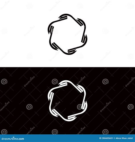 Black and White Circle Vector Logo Template Stock Illustration ...