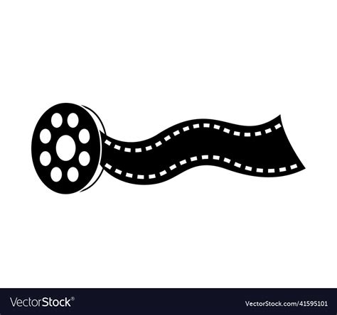 Film strip reel the icon or banner for cinema Vector Image