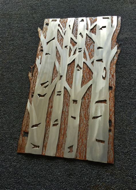 Gift for her. Aspen tree metal wall art. Birthday gift.