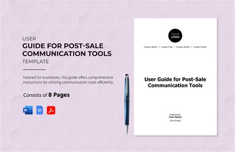 User Guide for Post-Sale Communication Tools Template in Word, PDF ...