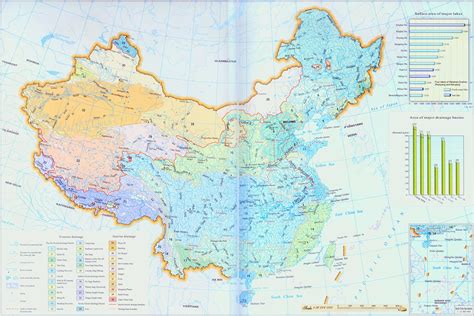 River Map of China in large version 2800*1869 pixels, China Travel Map