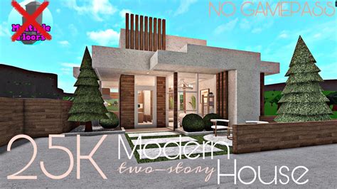 Modern bloxburg house layout 2 story