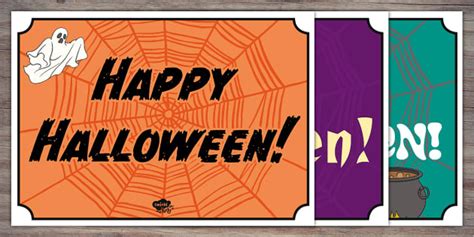 Happy Halloween Signs | Party Printables (professor feito)