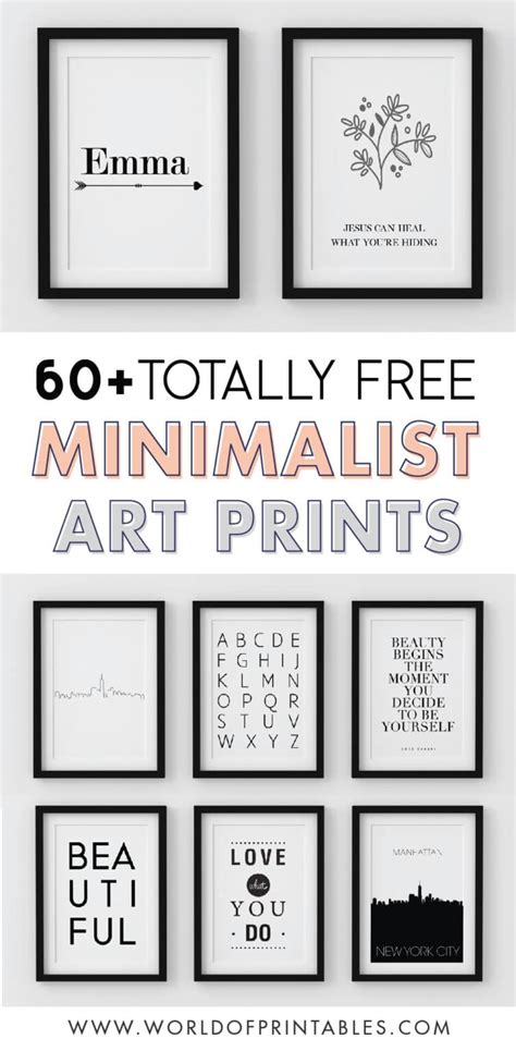 60+ Totally Free Minimalist Wall Art Prints - World of Printables