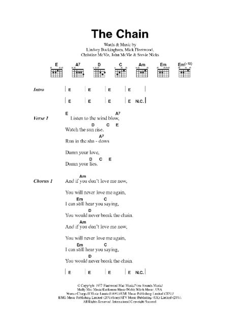 The Chain | Sheet Music Direct