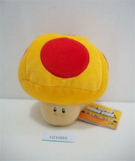 New Super Mario Bros Mega Mushroom 101002 Banpresto 2007 Plush 4" TAG ...