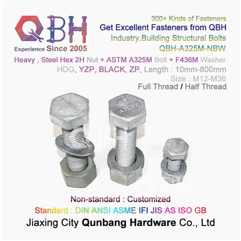 ASTM A325 Full Thread Heavy Hex Bolt - Hex Bolt Flat Washer and Hardware