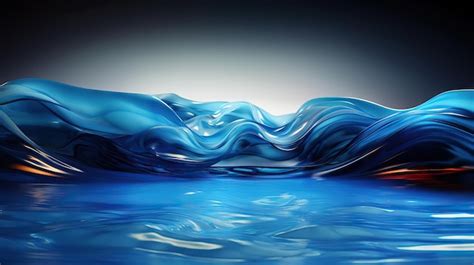 Premium AI Image | Blue abstract liquid wave background