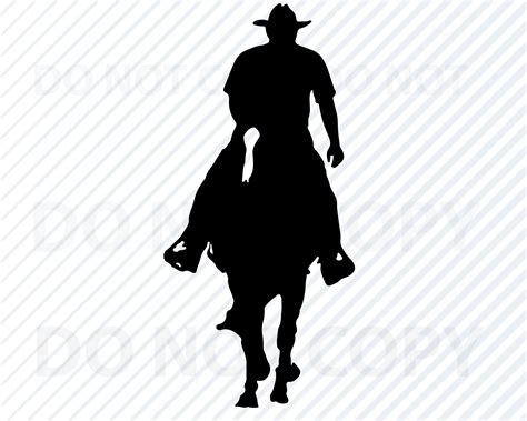 Cowboy Silhouette SVG cowboy Riding Horse Vector Images Clip - Etsy