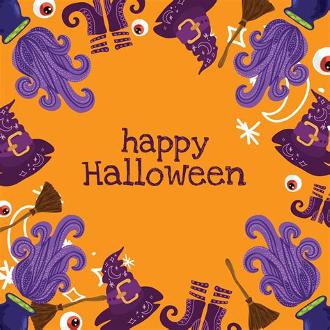 spooky halloween items banner design 10681558 Vector Art at Vecteezy