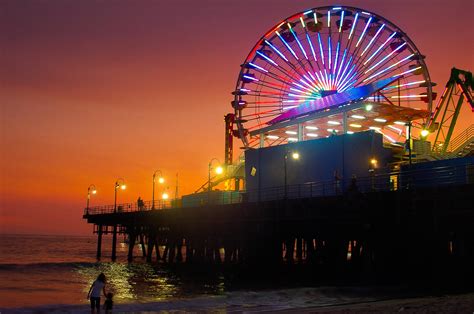 Sunset at Santa Monica Pier - Sky to Sea Dronography and Art