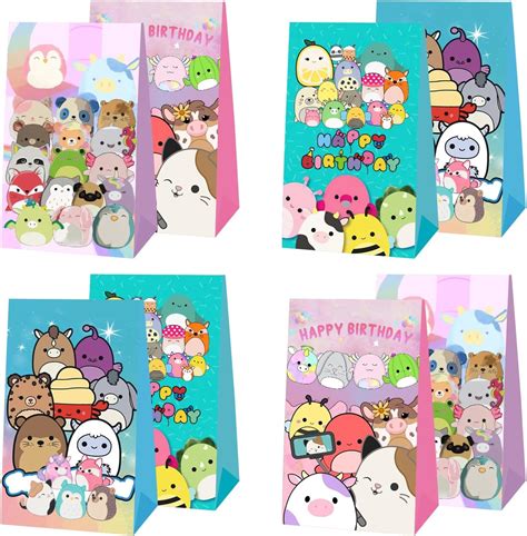 MNSWR 12pcs 𝓢𝓺𝓾𝓲𝓼𝓱𝓶𝓪𝓵𝓵𝓸𝔀𝓼 Party Favor Gift Bags for Cartoon Theme ...