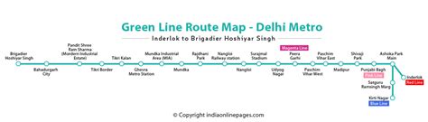 Green Line Route Map - Delhi Metro Green Line Map - Green Line Metro Map