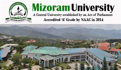 Mizoram University Recruitment 2018-2019 mzu.edu.in Jobs