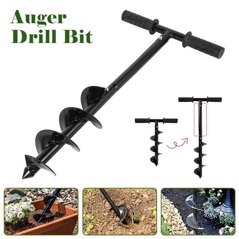 Auger Drill Bit, Steel Gardening Earth Auger Hole Digger Suitable for ...