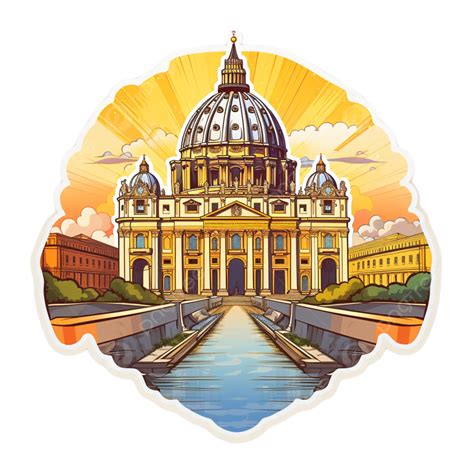 Beautiful The Vatican City Italy Sticker, City Clipart, Sticker Clipart ...