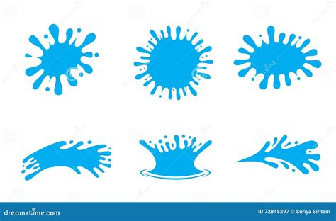 Water Splash Logo Collection Stock Vector - Illustration of isolated ...