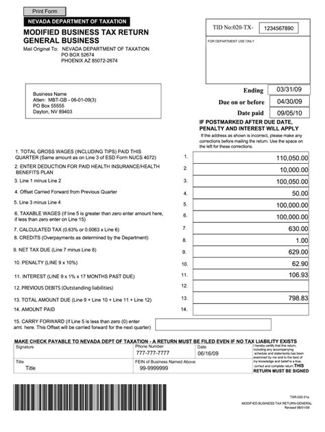 modified business tax nevada due date - Ahmed Dykes