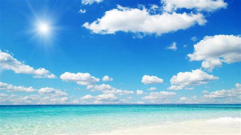 Beautiful Beach and Blue Sky Wallpaper - influence FM