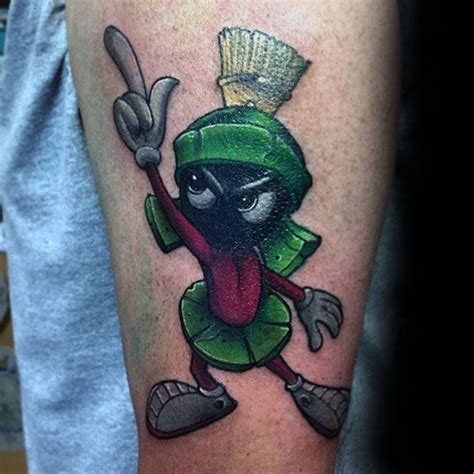 40 Marvin The Martian Tattoo Designs For Men - Cartoon Ink Ideas